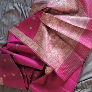 Authentic Indian pure silk  organsa sari.